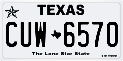 TX license plate CUW6570