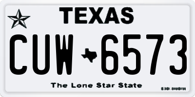 TX license plate CUW6573