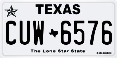 TX license plate CUW6576