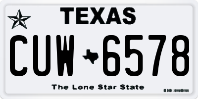 TX license plate CUW6578