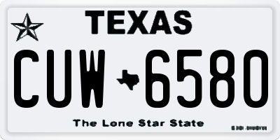 TX license plate CUW6580