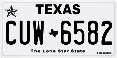 TX license plate CUW6582
