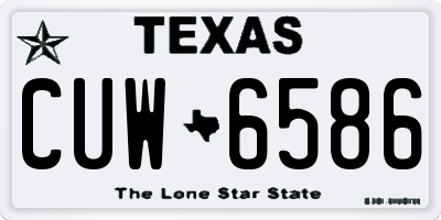 TX license plate CUW6586