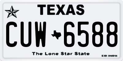 TX license plate CUW6588