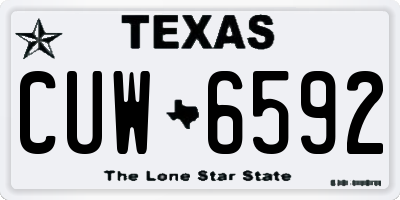 TX license plate CUW6592