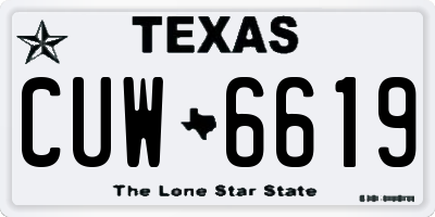 TX license plate CUW6619