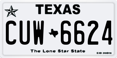 TX license plate CUW6624