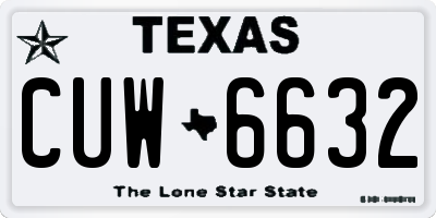 TX license plate CUW6632