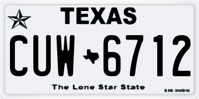 TX license plate CUW6712