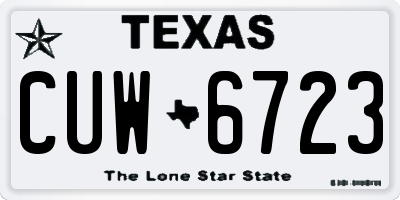TX license plate CUW6723