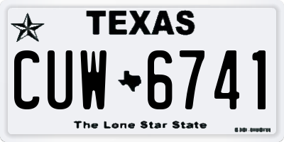 TX license plate CUW6741