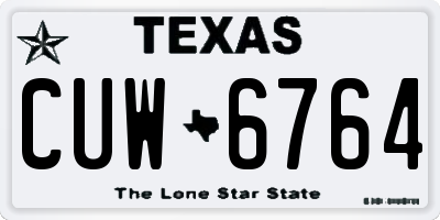 TX license plate CUW6764
