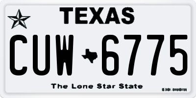 TX license plate CUW6775