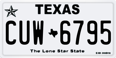 TX license plate CUW6795