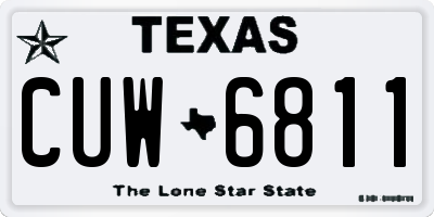 TX license plate CUW6811