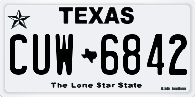 TX license plate CUW6842