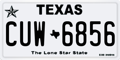 TX license plate CUW6856