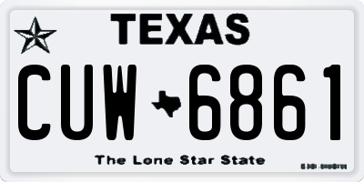 TX license plate CUW6861