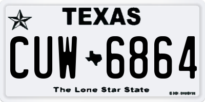 TX license plate CUW6864