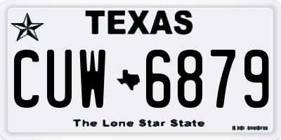 TX license plate CUW6879