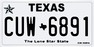 TX license plate CUW6891