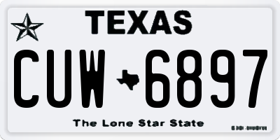 TX license plate CUW6897