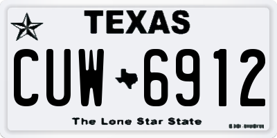 TX license plate CUW6912