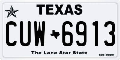 TX license plate CUW6913