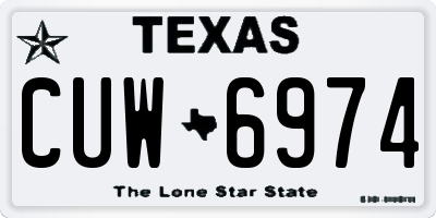 TX license plate CUW6974