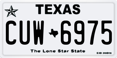 TX license plate CUW6975