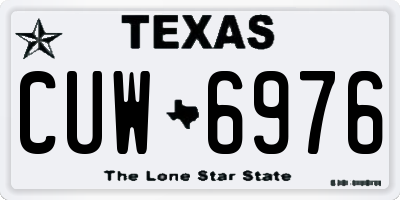 TX license plate CUW6976