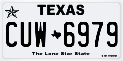 TX license plate CUW6979
