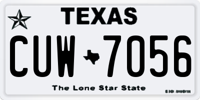 TX license plate CUW7056