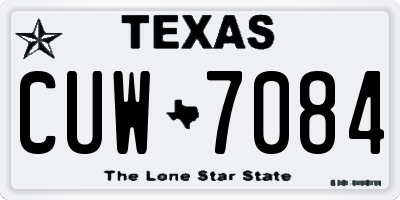 TX license plate CUW7084