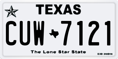 TX license plate CUW7121