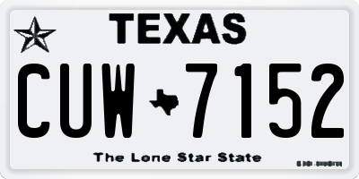 TX license plate CUW7152