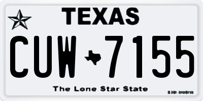 TX license plate CUW7155