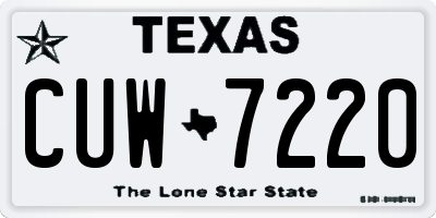 TX license plate CUW7220