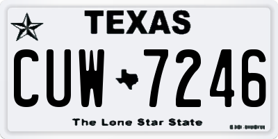 TX license plate CUW7246