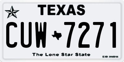 TX license plate CUW7271