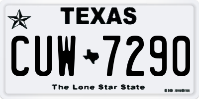 TX license plate CUW7290