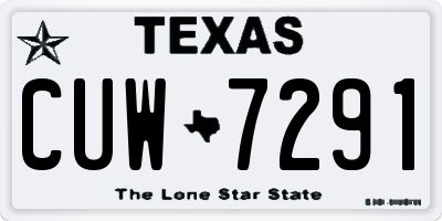 TX license plate CUW7291