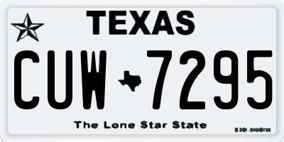 TX license plate CUW7295