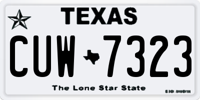 TX license plate CUW7323