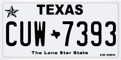 TX license plate CUW7393