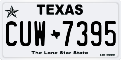 TX license plate CUW7395