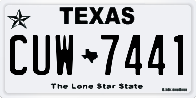 TX license plate CUW7441