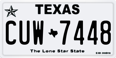 TX license plate CUW7448