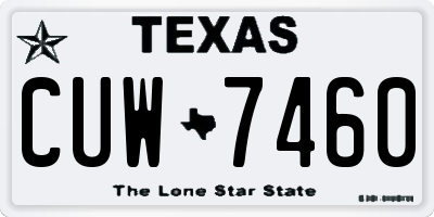 TX license plate CUW7460