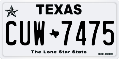 TX license plate CUW7475